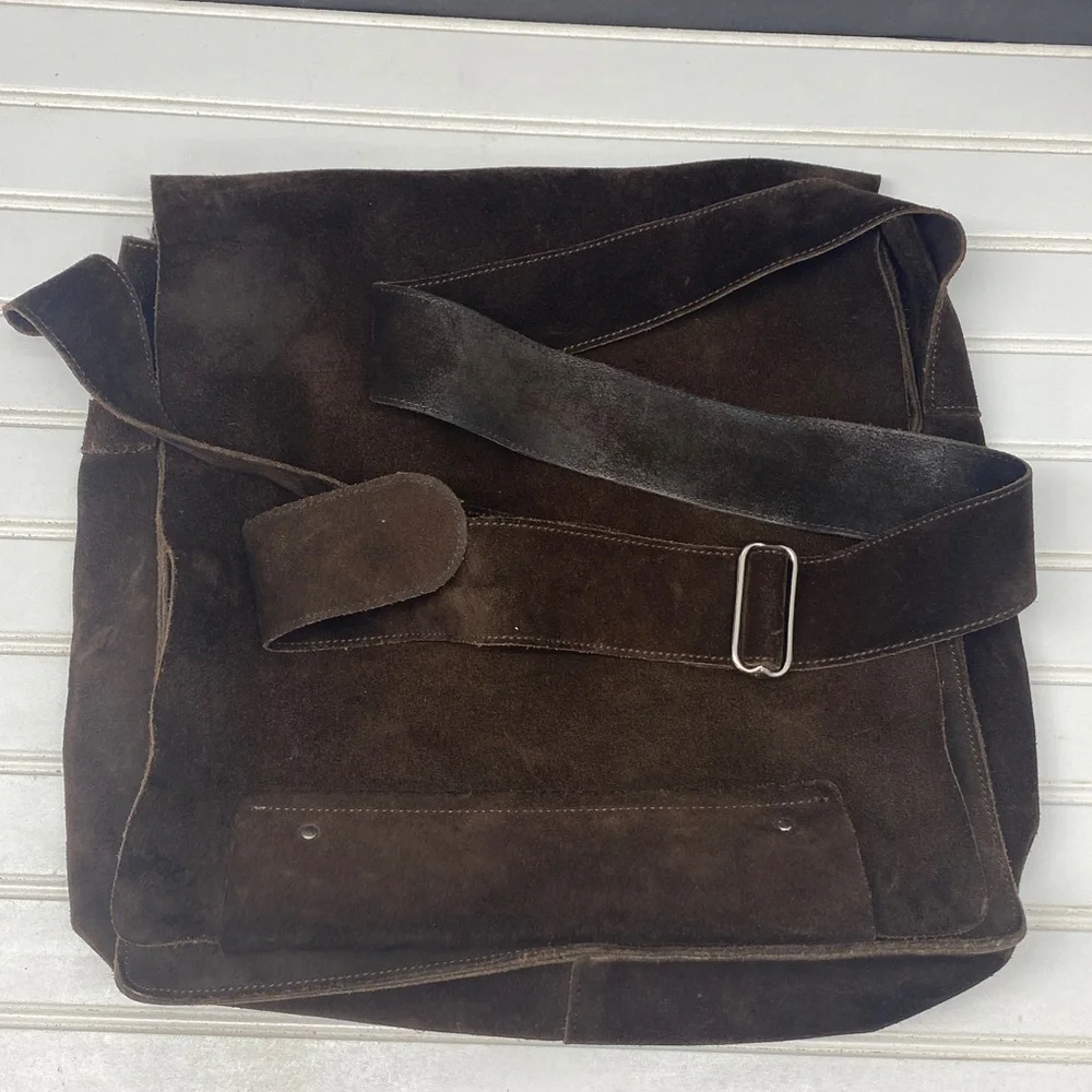 Banana Republic Brown Suede Messenger Bag
